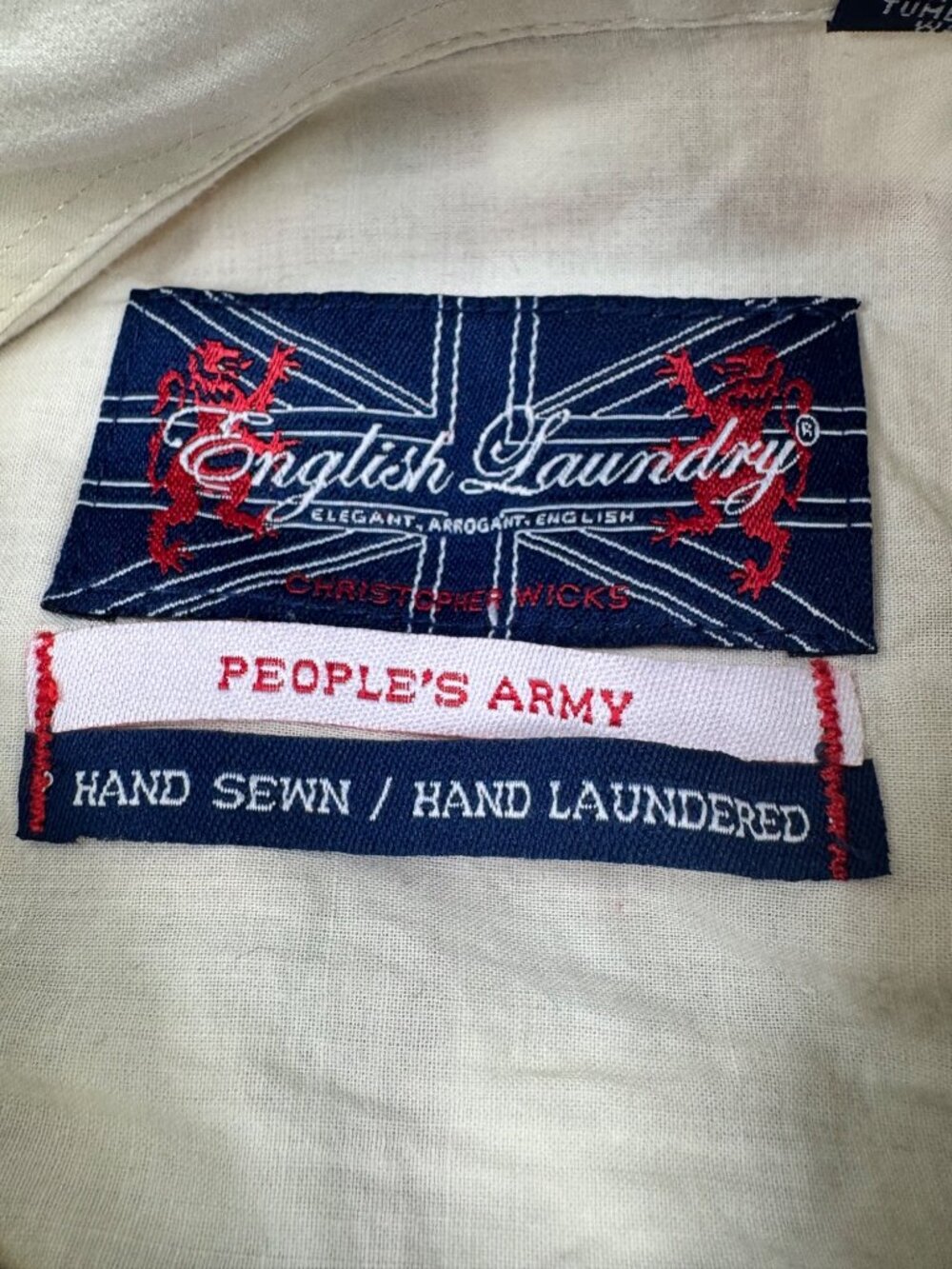 Vintage English Laundry Mens Plaid Shirt French Cuff Embroidered Sz XXL Cotton - Picture 10 of 16